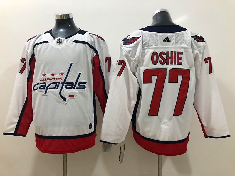 Men's Washington Capitals TJ Oshie #77 White Home Breakaway Jersey